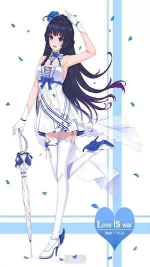 Anime girl with umbrella from Honkai Impact 3rd