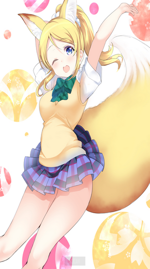 Fox Girl from Love Live! in School Uniform
