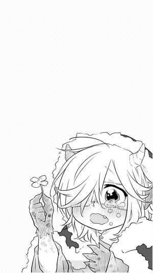 Crying Demon Girl with Tearful Expression