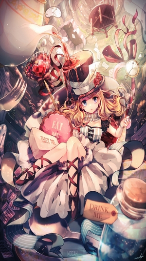 Anime girl from Alice in Wonderland