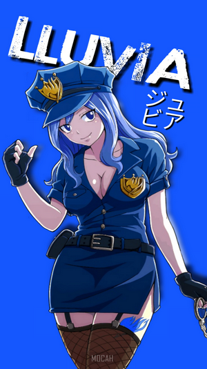 Juvia Lockser from Fairy Tail in Police Uniform