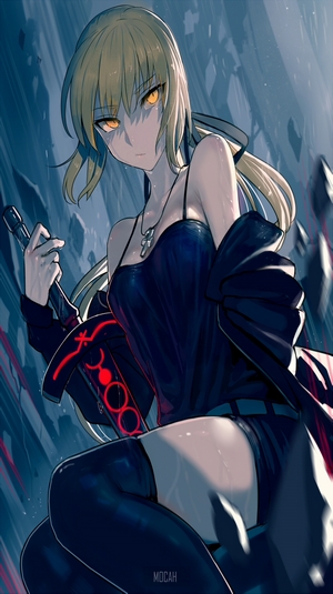 Saber Alter from Fate/Grand Order with sword