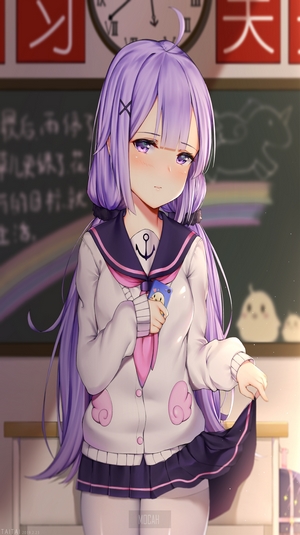 Unicorn from Azur Lane in school uniform