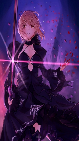 Saber Alter from Fate/Stay Night in Black Dress