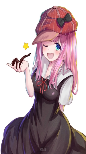 Chika Fujiwara from Kaguya-Sama: Love is War with pipe