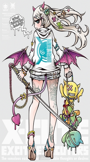 Anime girl with horns and sword