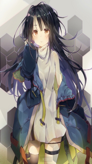 Anime girl with black hair from Girls Frontline