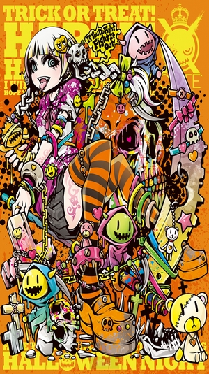 Halloween Night Trick or Treat Anime Art