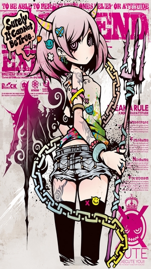 Anime girl with horns and chains