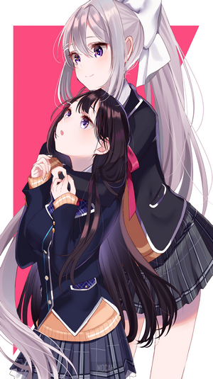 Tsukino Mito and Higuchi Kaede from Nijisanji