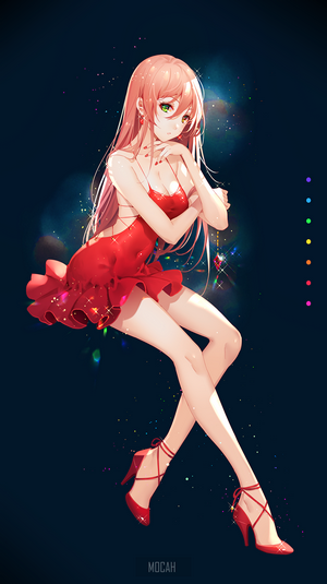Niya from Tidsean in a red dress