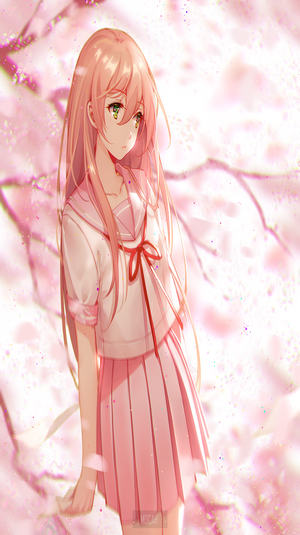 Niya in Pink Cherry Blossom Sailor Uniform