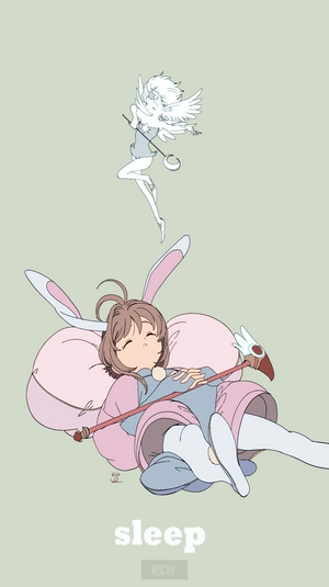 Kinomoto Sakura from Card Captor Sakura sleeping