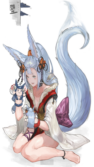 Socie from Granblue Fantasy with puppets