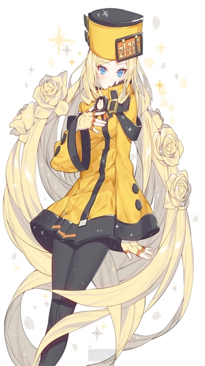 Anime girl with blonde hair and yellow outfit