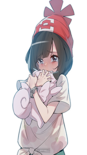 Girl hugging Clefairy from Pokémon