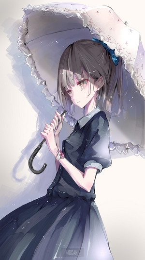 Anime girl with umbrella