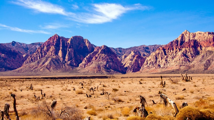 Red Rock Canyon mountains and desert landscape