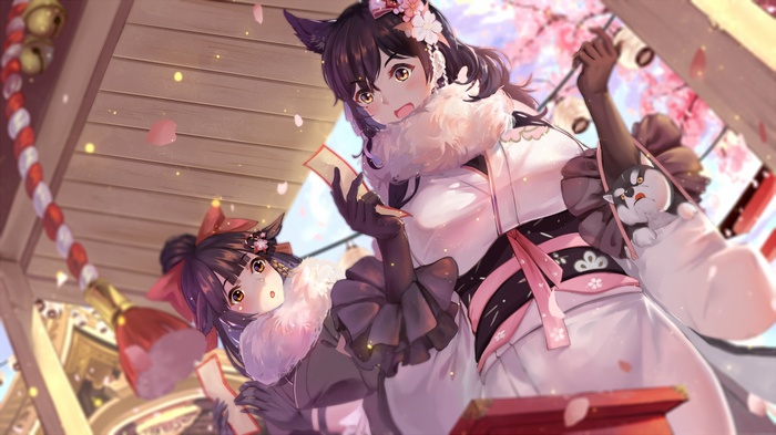 Azur Lane anime girls in kimonos