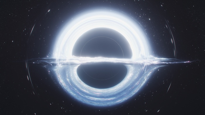 Black hole with accretion disk in space