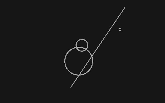 Minimalist geometric shapes on a black background
