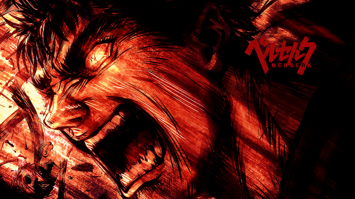 anime, Berserk, digital art, Guts, artwork