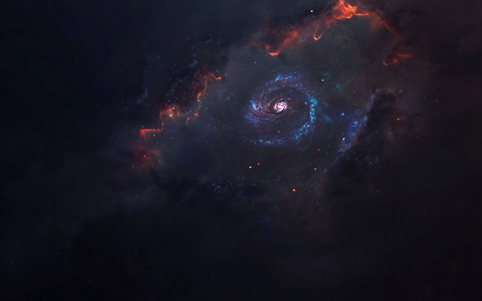 Vadim Sadovski's digital art of a spiral galaxy