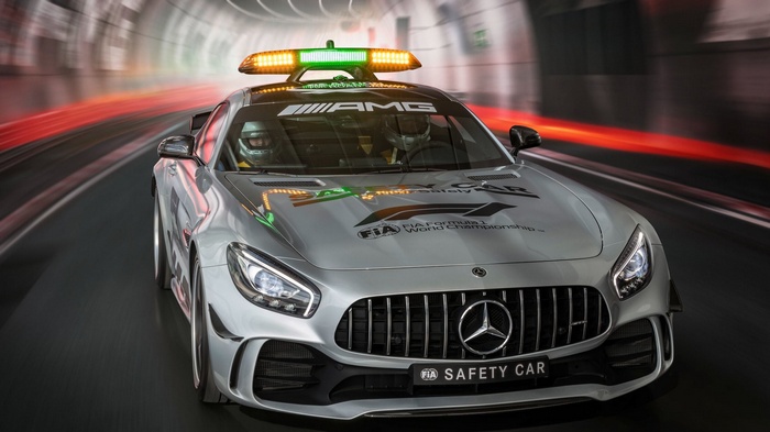 Mercedes-AMG GT Safety Car in Formula 1 Tunnel