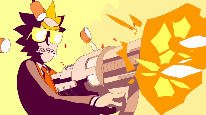 Rick Sanchez from Rick and Morty with Run the Jewels