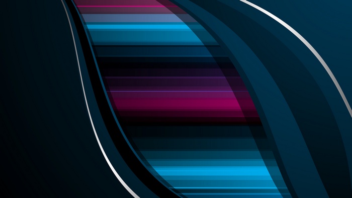 Abstract digital art with blue and pink stripes