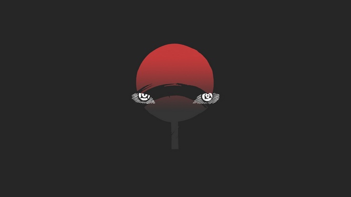 Minimalist Uchiha Clan symbol with eyes from Naruto Shippuden