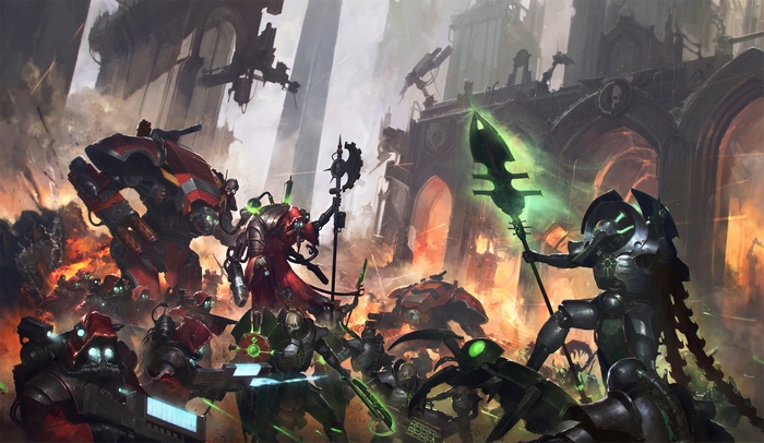 Warhammer 40,000 Adeptus Mechanicus vs Necrons Battle
