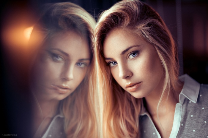 Woman's Portrait with Reflection