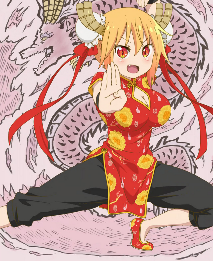 Tohru from Kobayashi-san Chi no Maid Dragon in a Cheongsam