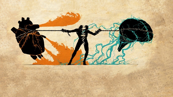 Heart and Brain in Conflict