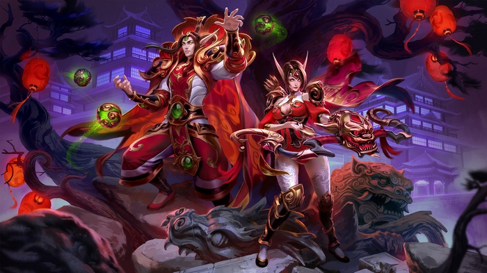 Kael'thas and Sylvanas from Warcraft