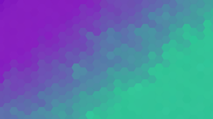 Abstract Hexagon Gradient Purple to Green