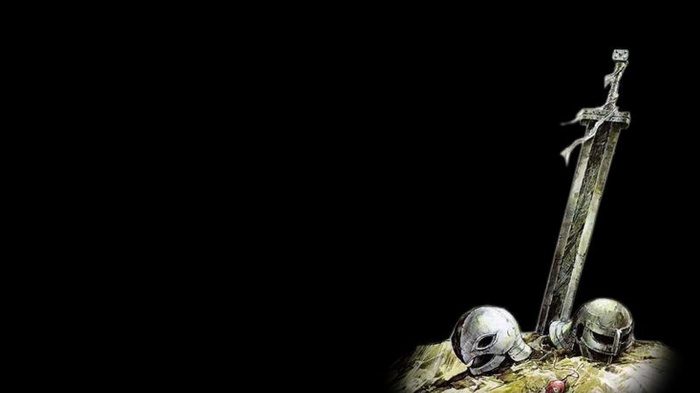 Berserk anime manga sword and helmets