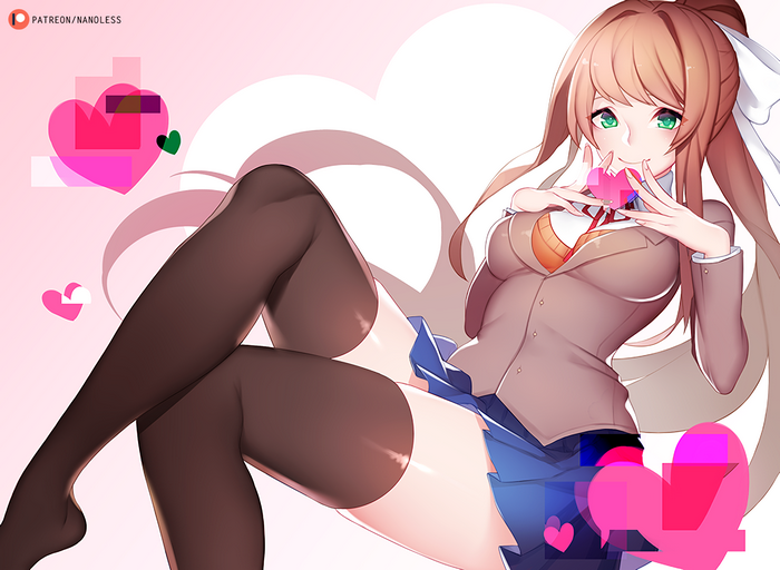 Doki Doki Literature Club, visual novel, Monika (Doki Doki Literature Club), anime girls