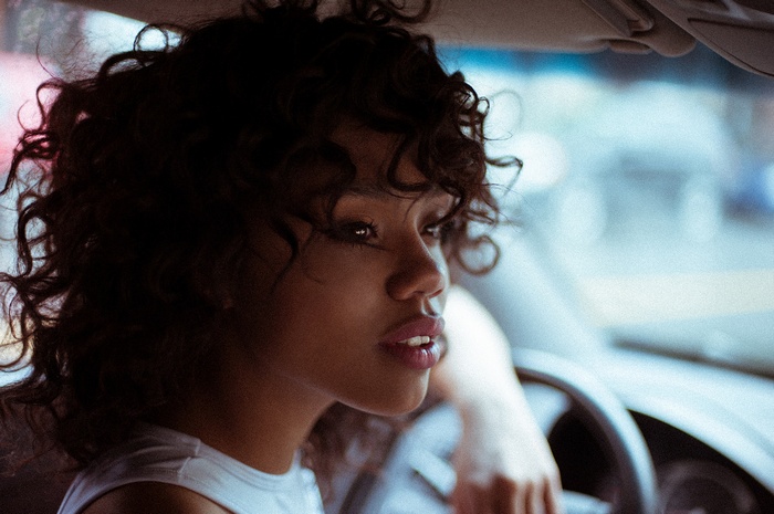 curly hair, ebony, women
