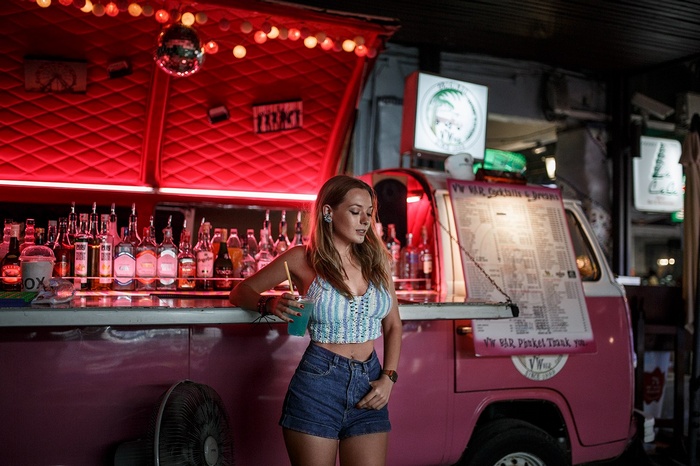 Olga Kobzar at a VW Bar