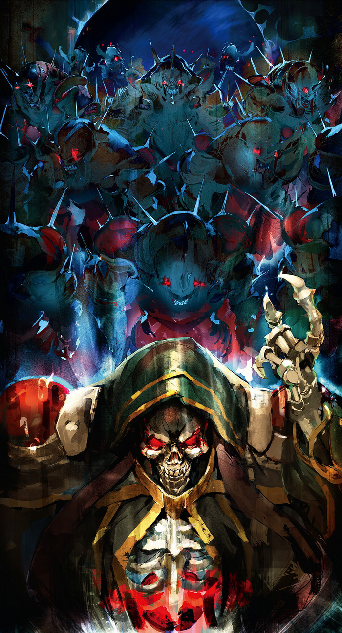Ainz Ooal Gown from Overlord with undead creatures