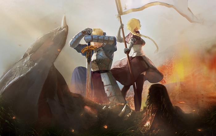 Artoria Pendragon and Jeanne d'Arc from Fate Series
