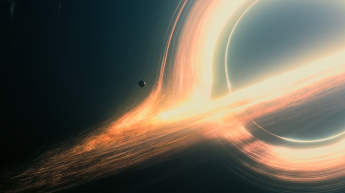 Gargantua black hole from Interstellar movie