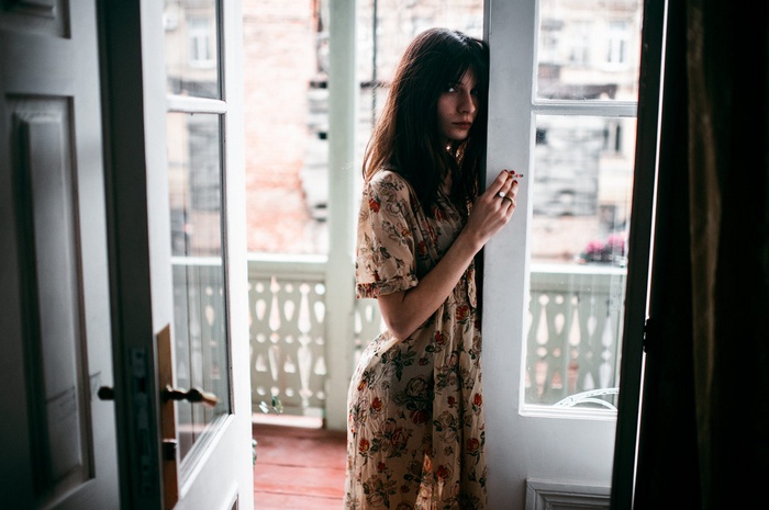 model, black hair, women, cigars, cigarettes, black lingerie, face, ass, sensual gaze, side view, smoking, smoke, the gap, Russian Model, arched back, see-through clothing, Russian women, Marat Safin,