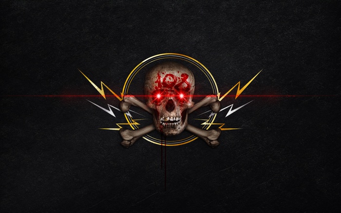 Skull and Bones with Lightning