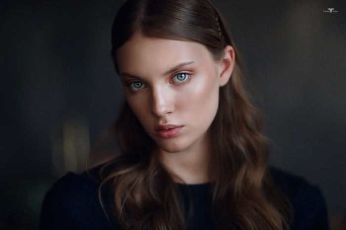 Portrait of a woman with blue eyes by Dmitry Arhar