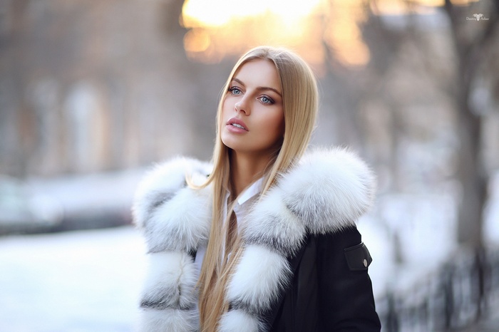 Portrait of Alena by Dmitry Arhar in Winter