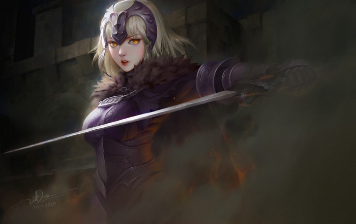 Jeanne d'Arc Alter from Fate/Grand Order with sword