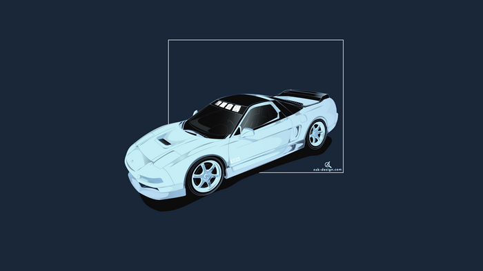 Honda NSX GT3 digital art illustration
